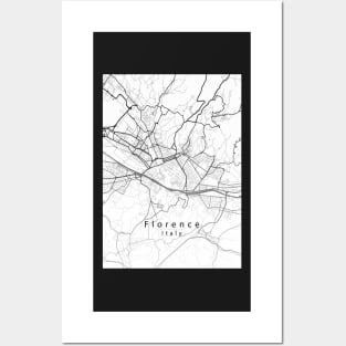 Florence Italy City Map Posters and Art